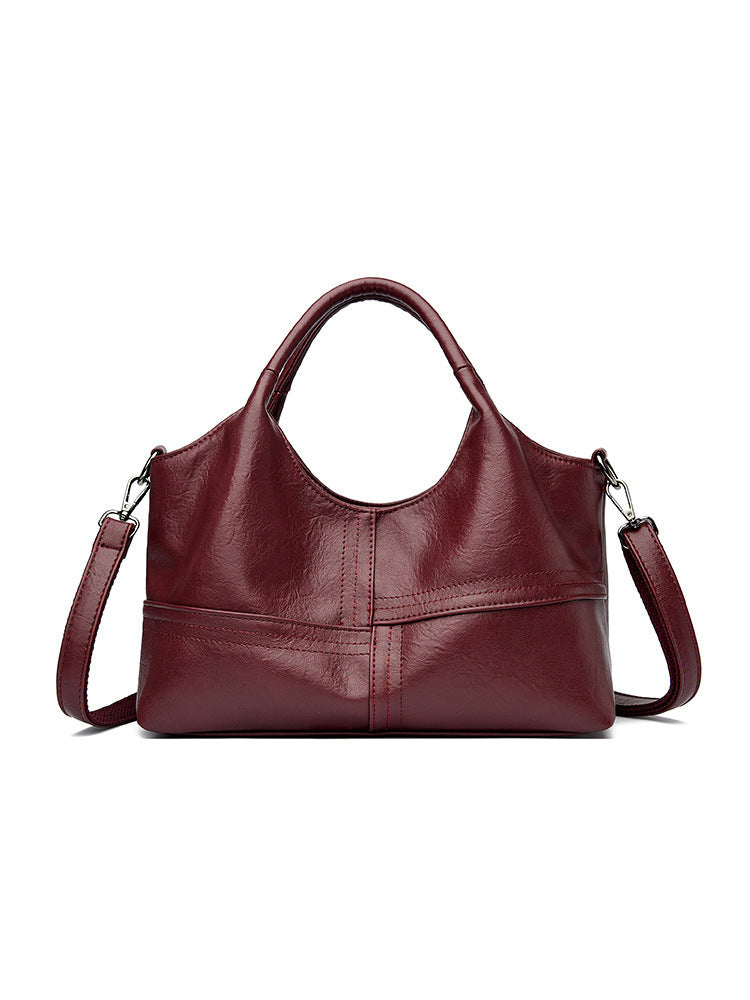 Soft Leather Handbag Women's Lightweight Large Capacity Crossbody Bag