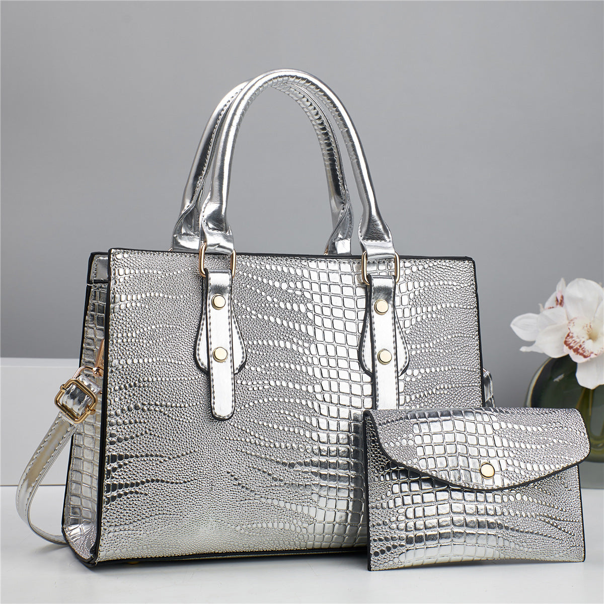 Ladies Commuter Shoulder Portable Crossbody Bag With Matching Purse