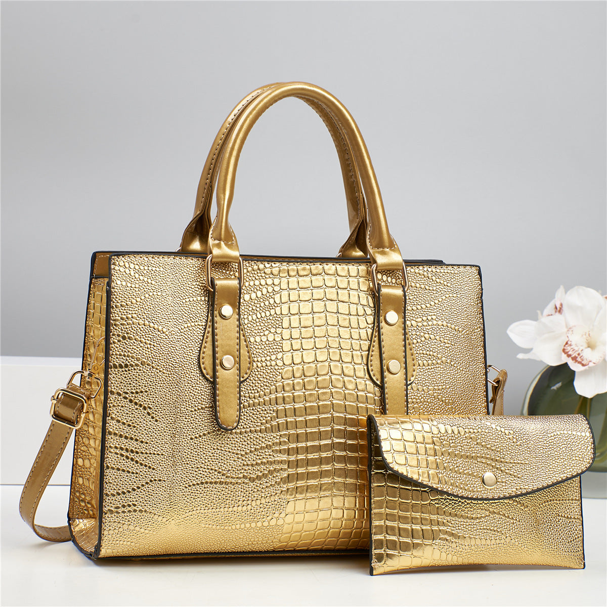 Ladies Commuter Shoulder Portable Crossbody Bag With Matching Purse