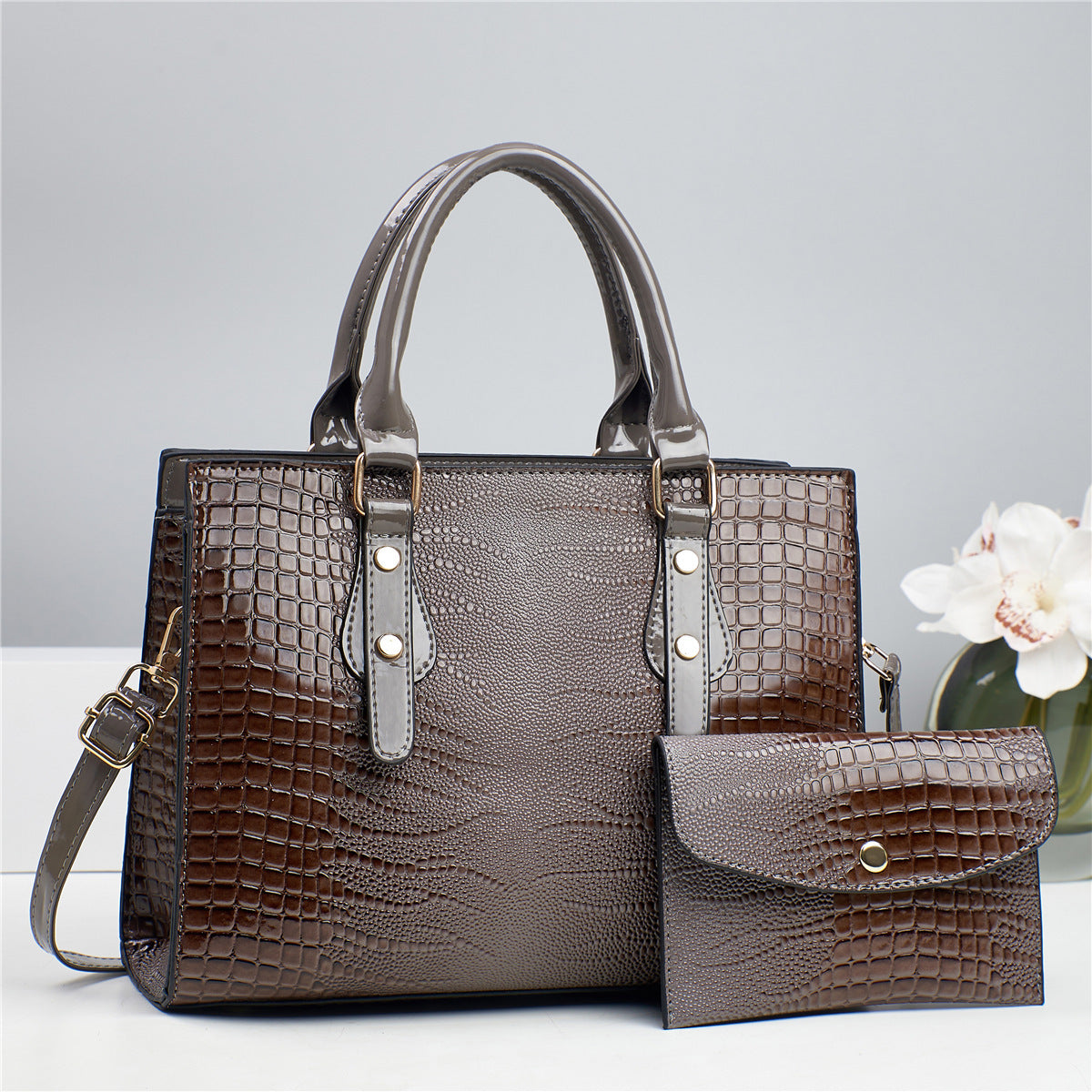 Ladies Commuter Shoulder Portable Crossbody Bag With Matching Purse