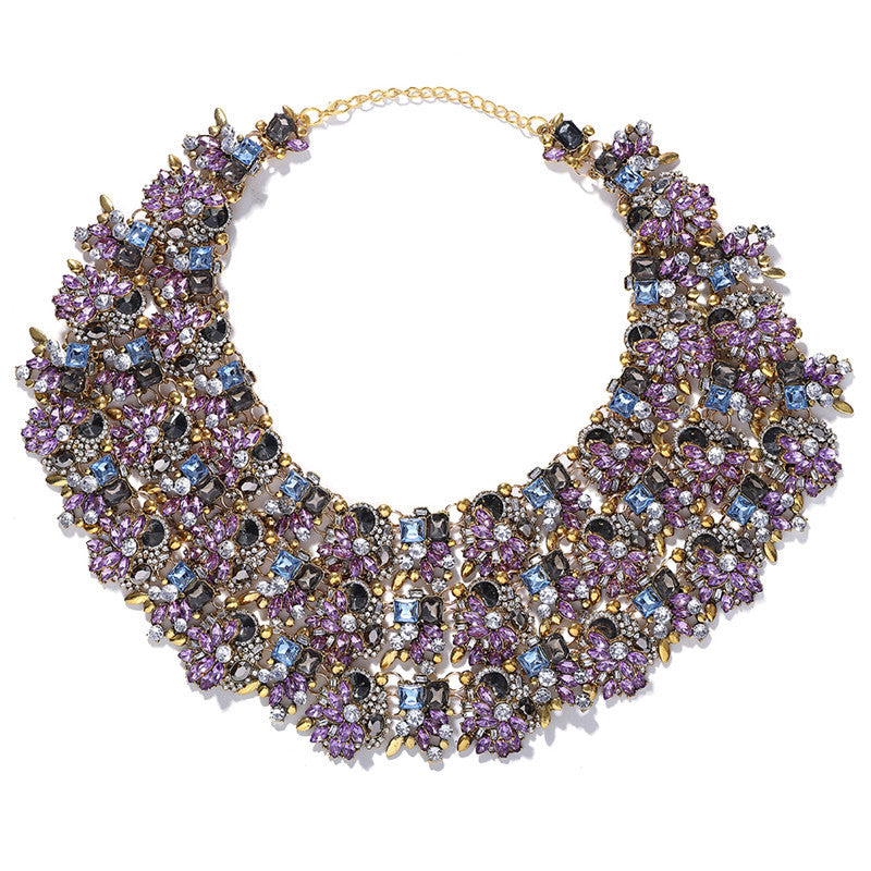 Exaggerated Multi-layer Rhinestone Drag Queen Stage Show Luxury Necklace