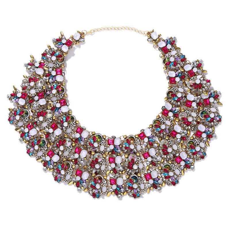 Exaggerated Multi-layer Rhinestone Drag Queen Stage Show Luxury Necklace