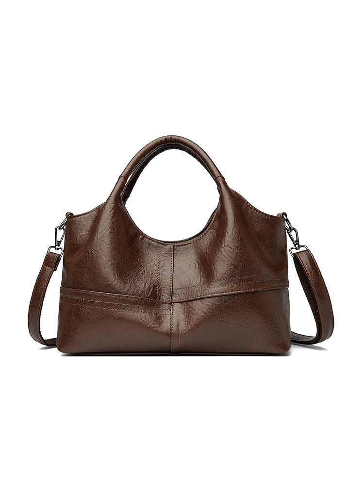 Soft Leather Handbag Women's Lightweight Large Capacity Crossbody Bag