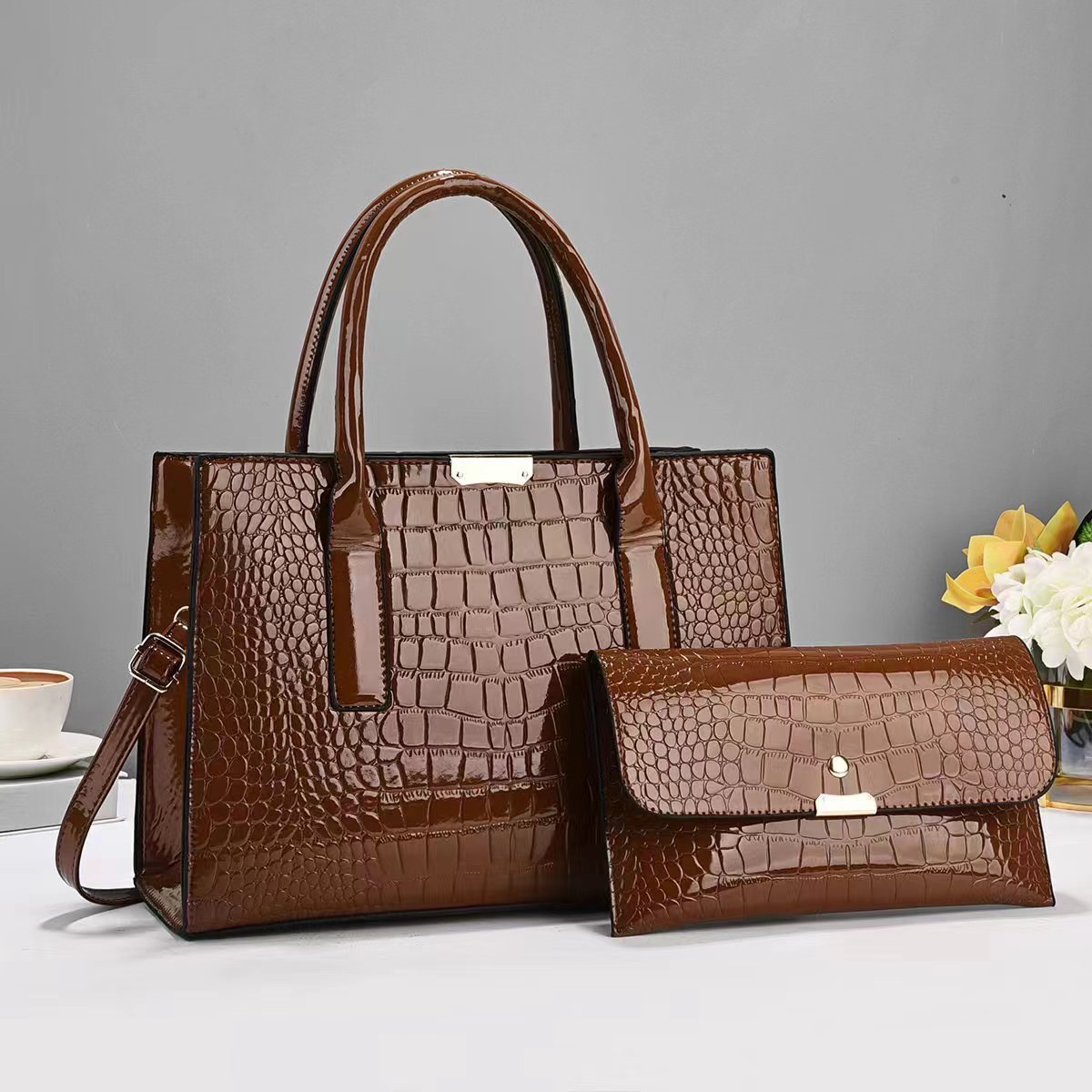 Stone Pattern Fashion Trend Large-capacity Crossbody Bag and Purse