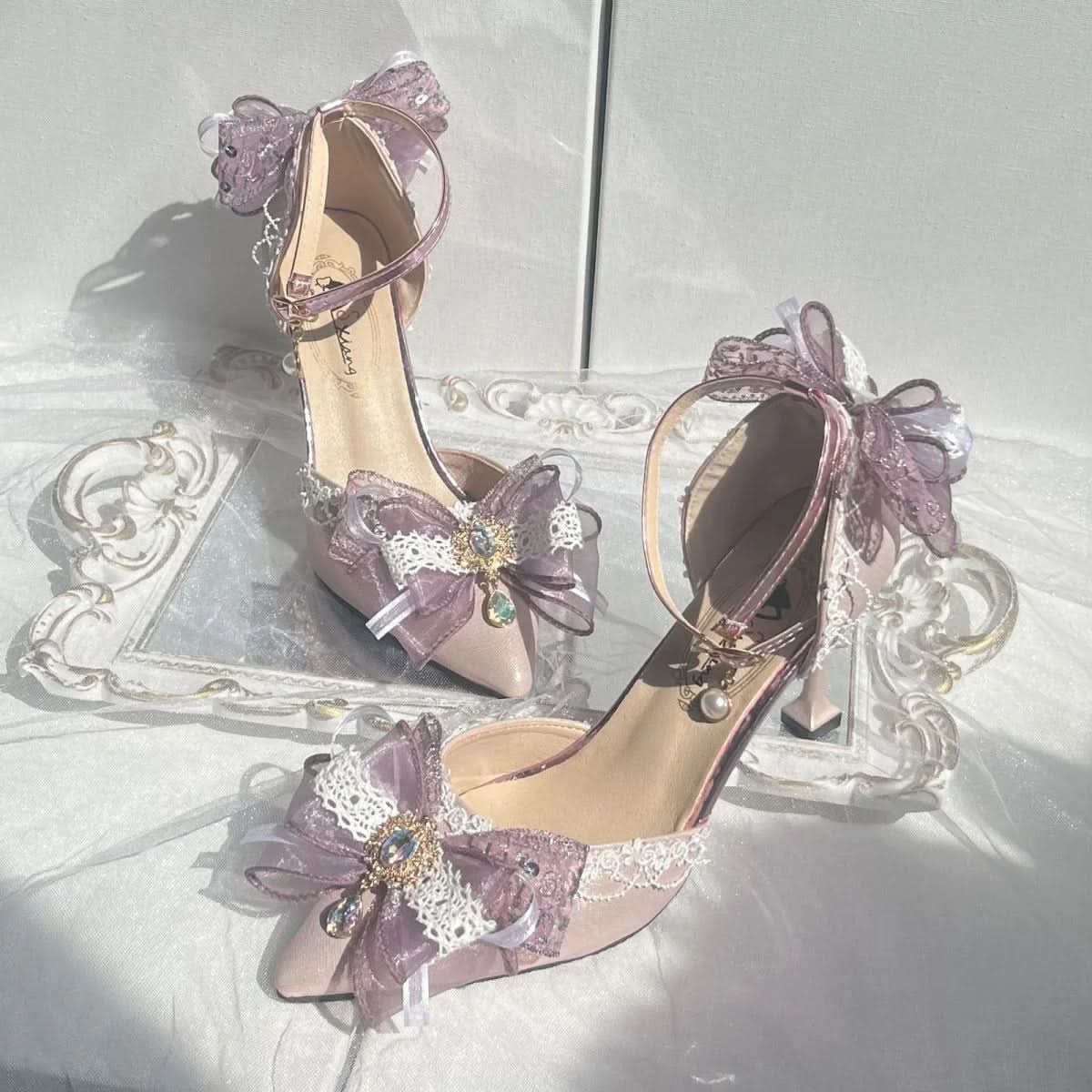 Gorgeous Flower Wedding Elegant Lolita Shoes Shoes Pleasures and Sins