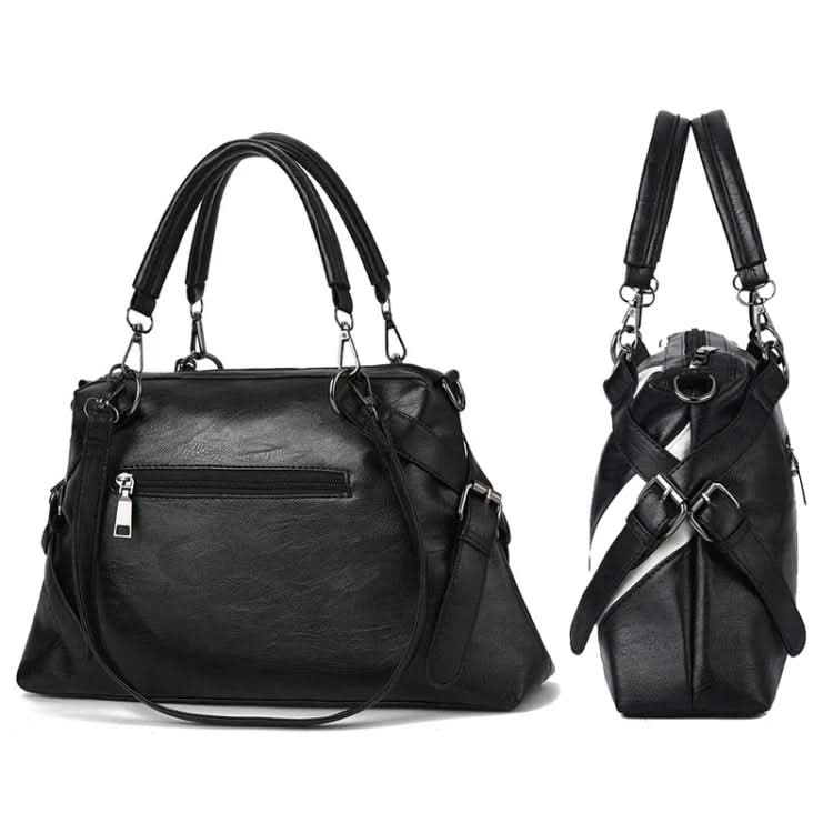 Ladies Geometric Colorblock Soft Faux Leather Handbag Bag Pleasures and Sins