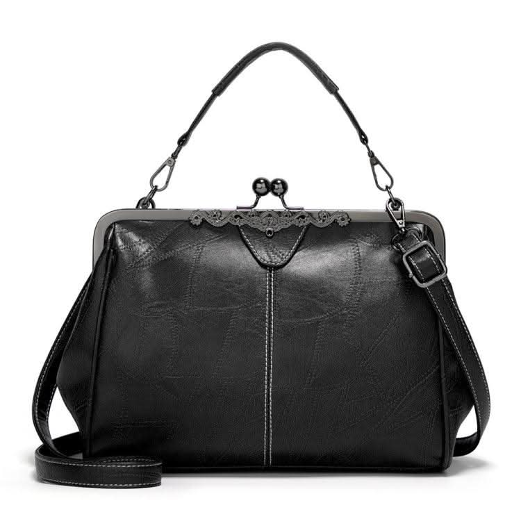 Vintage Buckle Handbags Adjustable Crossbody Bag Bag Pleasures and Sins Black