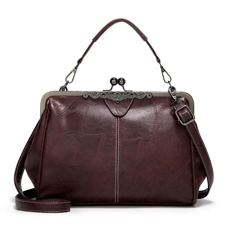 Vintage Buckle Handbags Adjustable Crossbody Bag Bag Pleasures and Sins Coffee