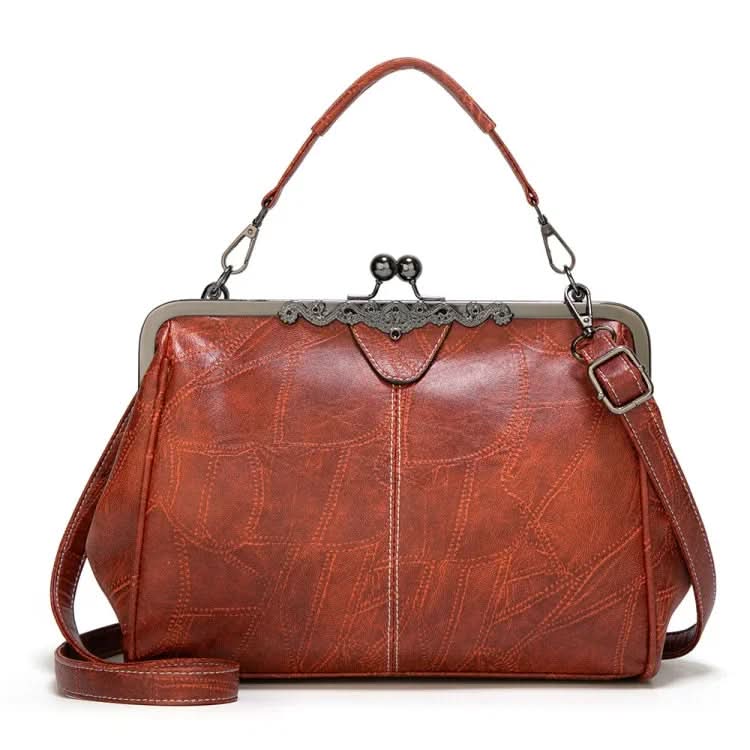 Vintage Buckle Handbags Adjustable Crossbody Bag Bag Pleasures and Sins Brown