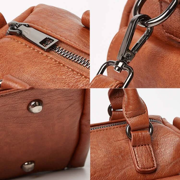 Pebbled Leather Multi-compartment Large Capacity Crossbody Handbag Bag Pleasures and Sins
