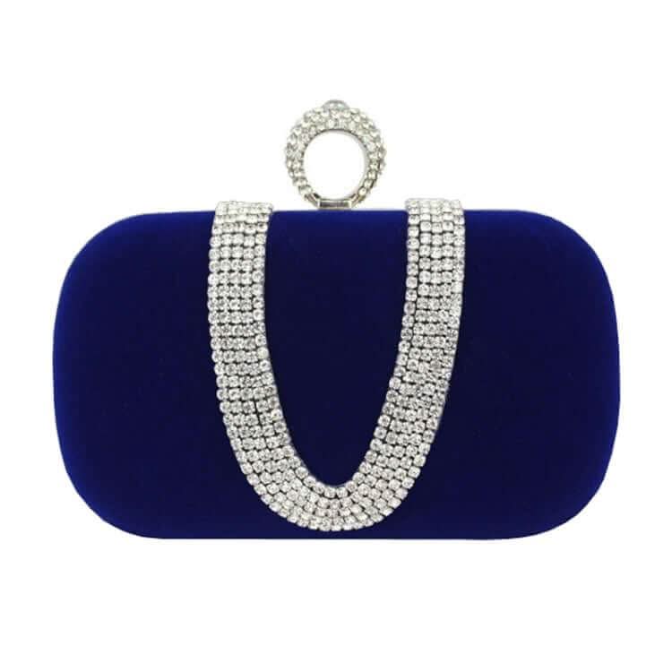 Embellished Evening Bag Ladies Banquet Evening Clutch Bag Bag Pleasures and Sins Sapphire Blue