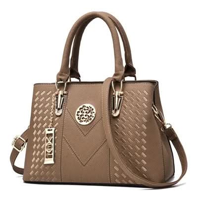 Embroidered Womens Messenger Bag Handbag Bag Pleasures and Sins Khaki