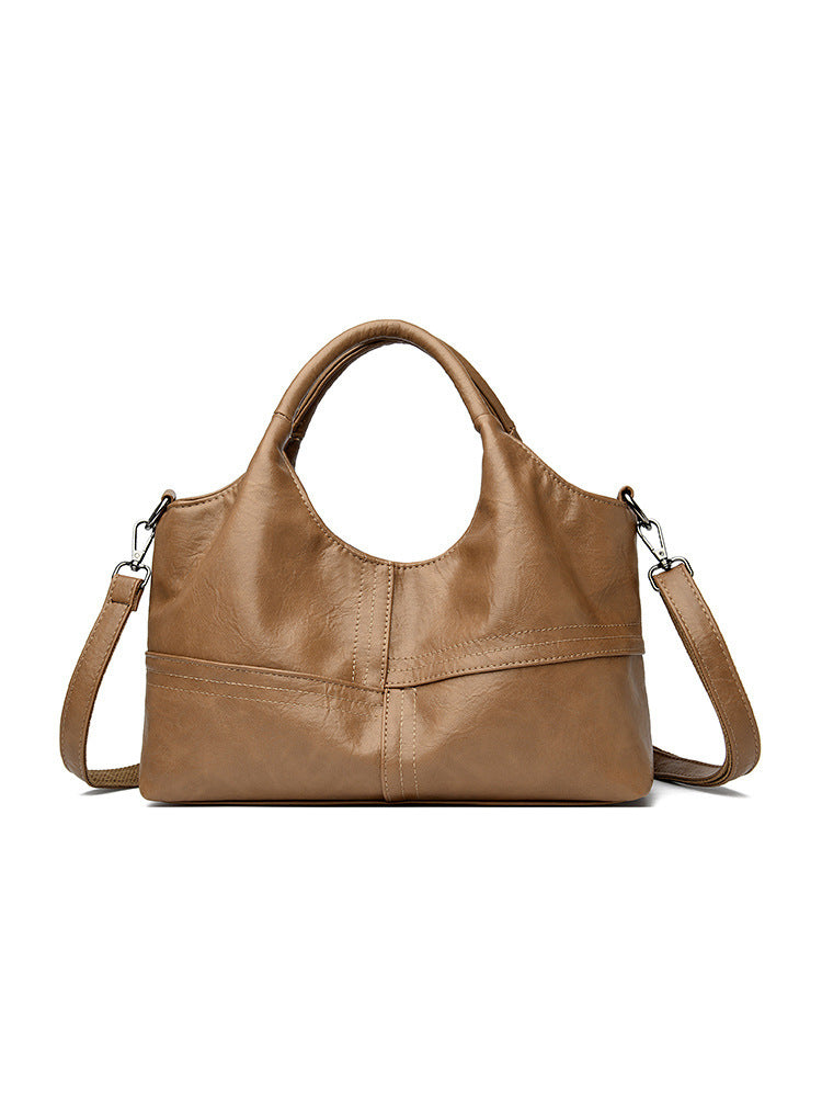 Soft Leather Handbag Women's Lightweight Large Capacity Crossbody Bag