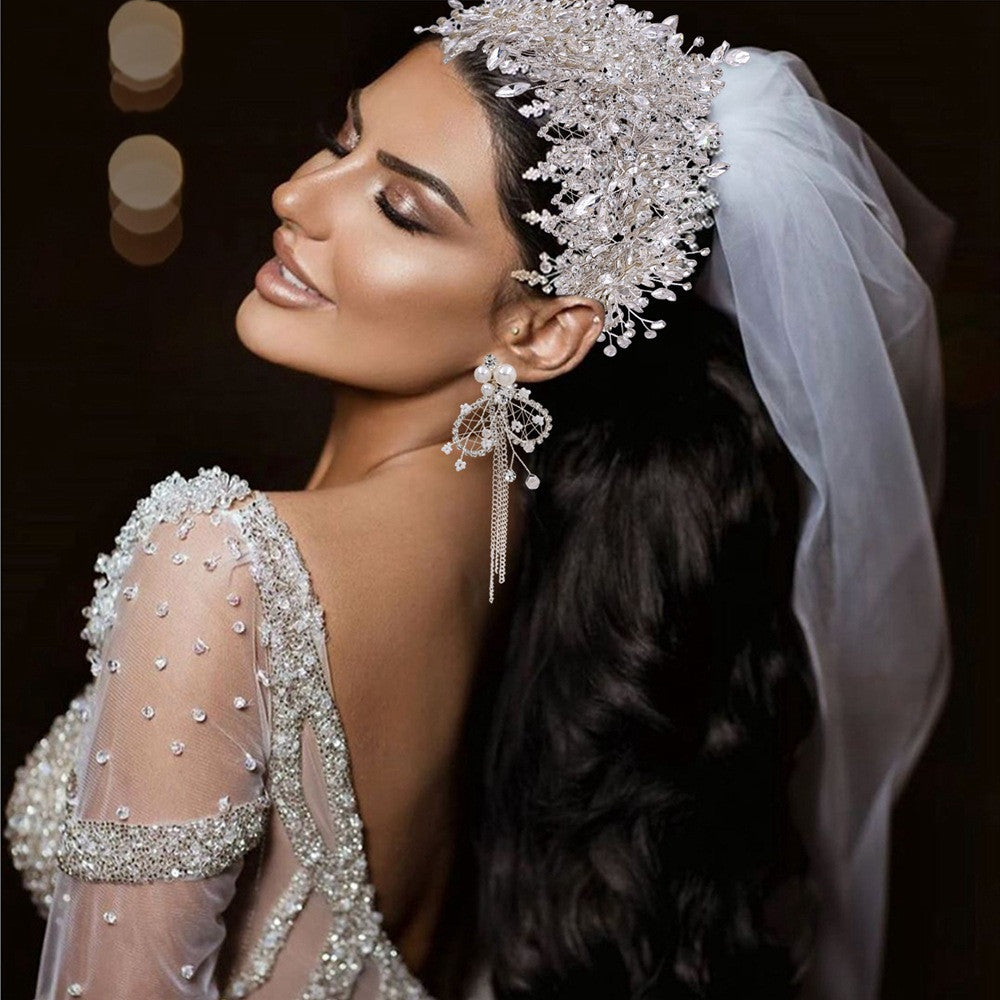 Bridal Full Head Luxury Crystal Wedding Tiara Crown Pleasures and Sins