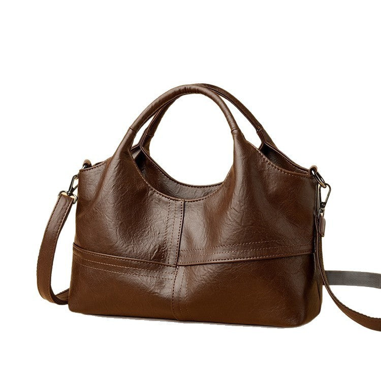 Soft Leather Handbag Women's Lightweight Large Capacity Crossbody Bag