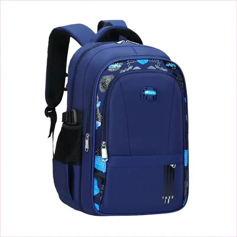 Breathable Light Negative Large Capacity Children’s Schoolbag in Blue and Black - Pleasures and Sins