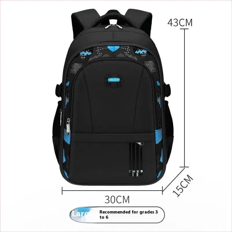 Breathable Light Negative Large Capacity Children’s Schoolbag in Blue and Black - Pleasures and Sins