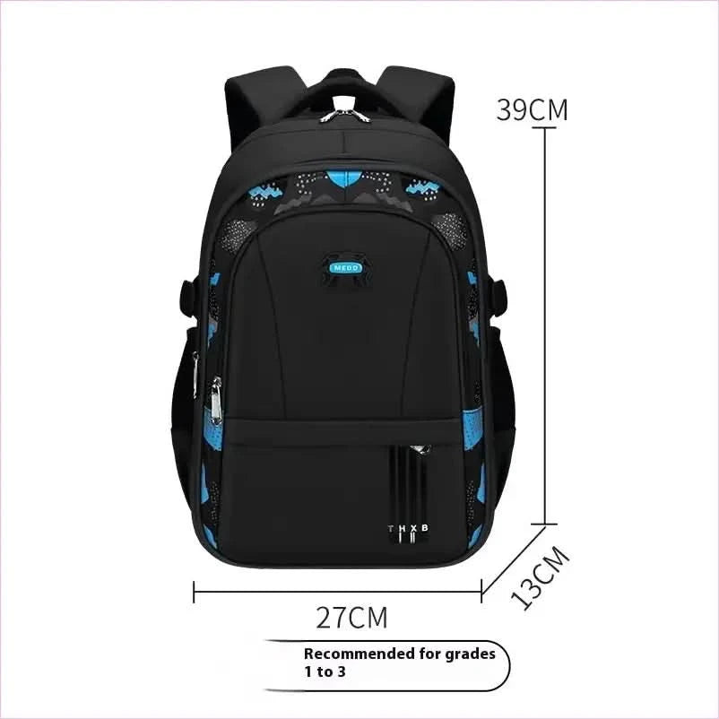 Breathable Light Negative Large Capacity Children’s Schoolbag in Blue and Black - Pleasures and Sins
