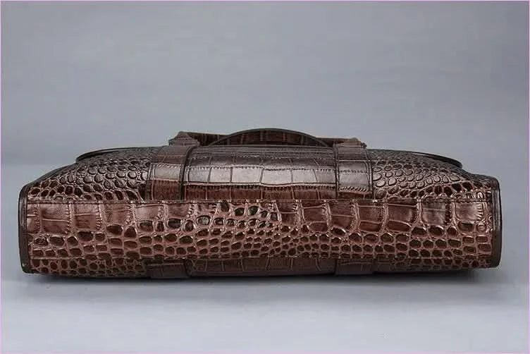 Crocodile Pattern Genuine Leather Briefcase for Laptops - Pleasures and Sins