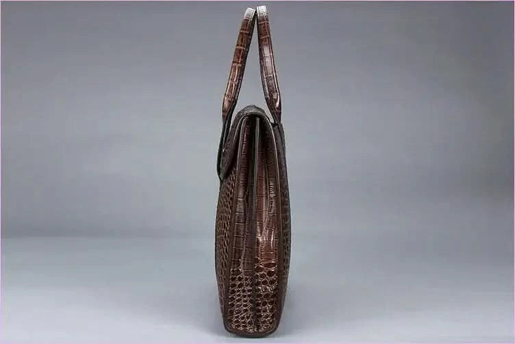 Crocodile Pattern Genuine Leather Briefcase for Laptops - Pleasures and Sins