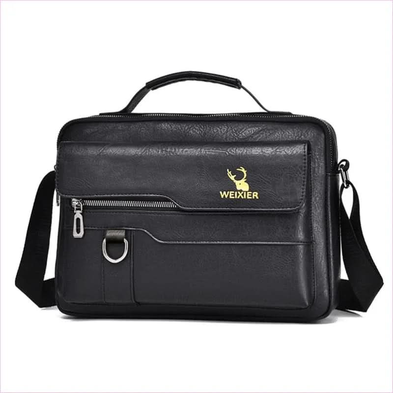 Dark Brown Retro Pu Leather Crossbody Bag for Men Holds 11-inch Tablets - Pleasures and Sins