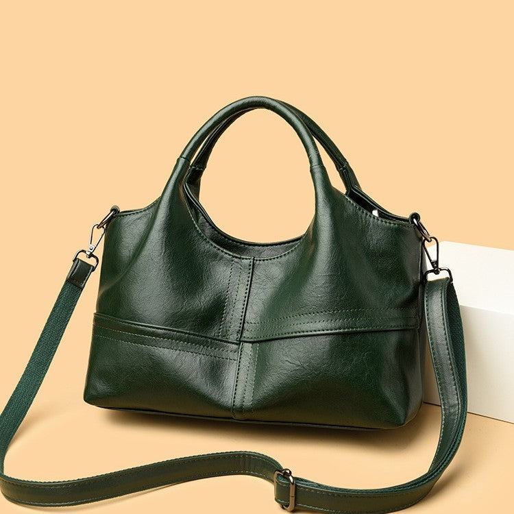 Soft Leather Handbag Women's Lightweight Large Capacity Crossbody Bag