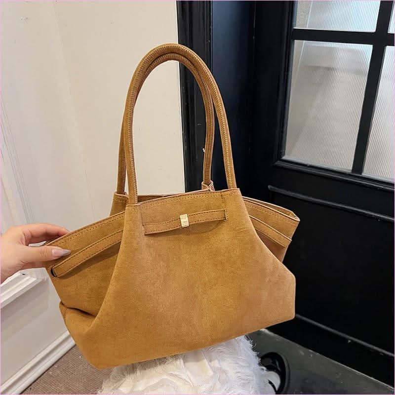 Elegant Suede Tote Bag with Impressive Large Capacity for Modern Women - Pleasures and Sins