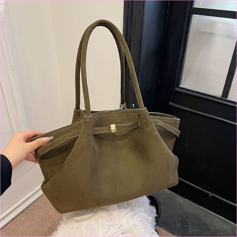 Elegant Suede Tote Bag with Impressive Large Capacity for Modern Women - Pleasures and Sins