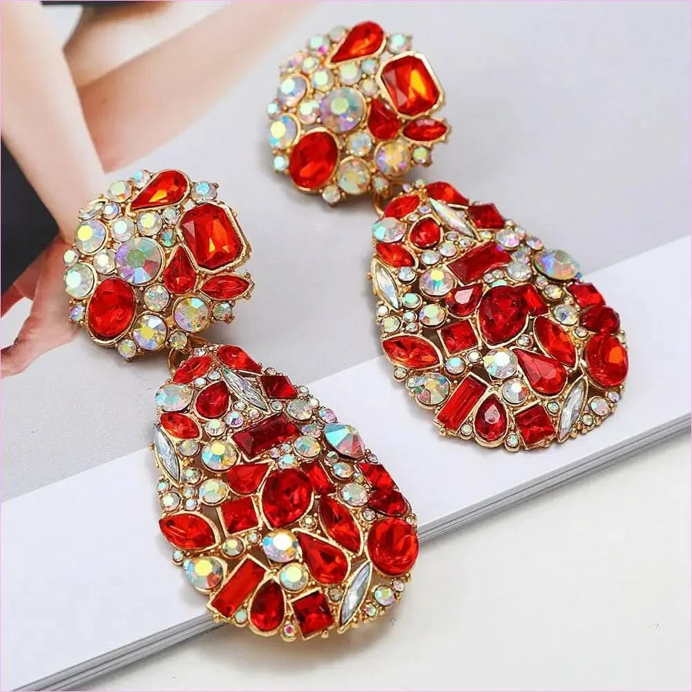 Gemstone and Pearl Crystal Pendant Drop Earrings in Multi Styles - Pleasures and Sins