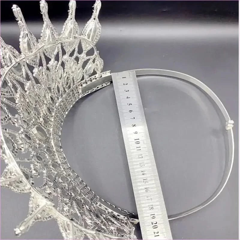 Gothic Tiara Black with Rhinestones for a Bold Bridal Look - Pleasures and Sins