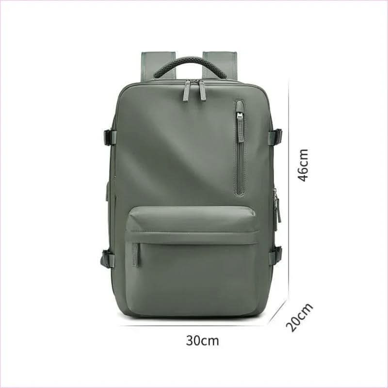 Gray Expandable Laptop Backpack with Usb Port and Waterproof Design - Pleasures and Sins