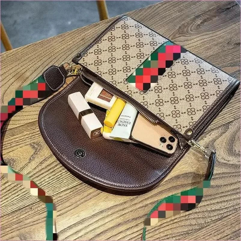 High-end Trendy Luxury Cross Body Envelope Bag with Monogram Pattern - Pleasures and Sins