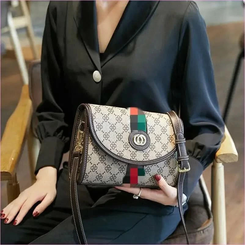 High-end Trendy Luxury Cross Body Envelope Bag with Monogram Pattern - Pleasures and Sins
