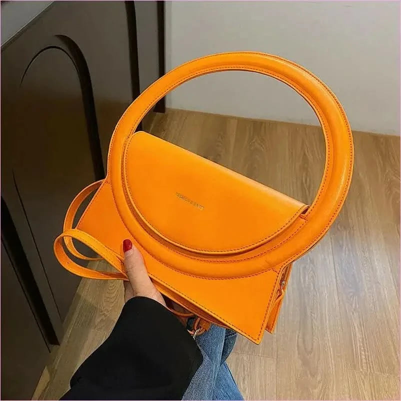 Ladies Circle Handle Designer Handbag Versatile Retro Shoulder Crossbody Bag - Pleasures and Sins