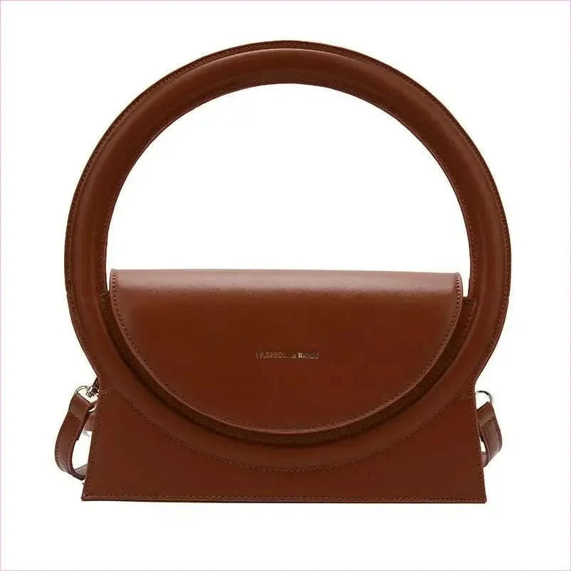 Ladies Circle Handle Designer Handbag Versatile Retro Shoulder Crossbody Bag - Pleasures and Sins