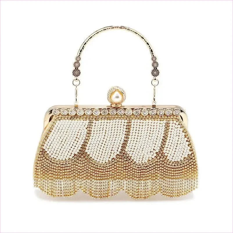 Ladies High End Rhinestone Fringed Evening Bag for Glam Nights - Pleasures and Sins