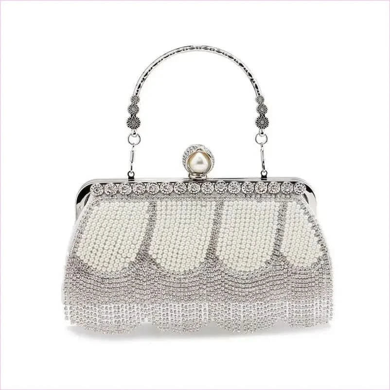 Ladies High End Rhinestone Fringed Evening Bag for Glam Nights - Pleasures and Sins