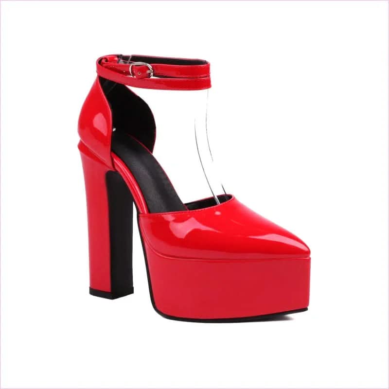Ladies High Wedge Heel Pointed Toe Platform Shoes for Elegance - Pleasures and Sins