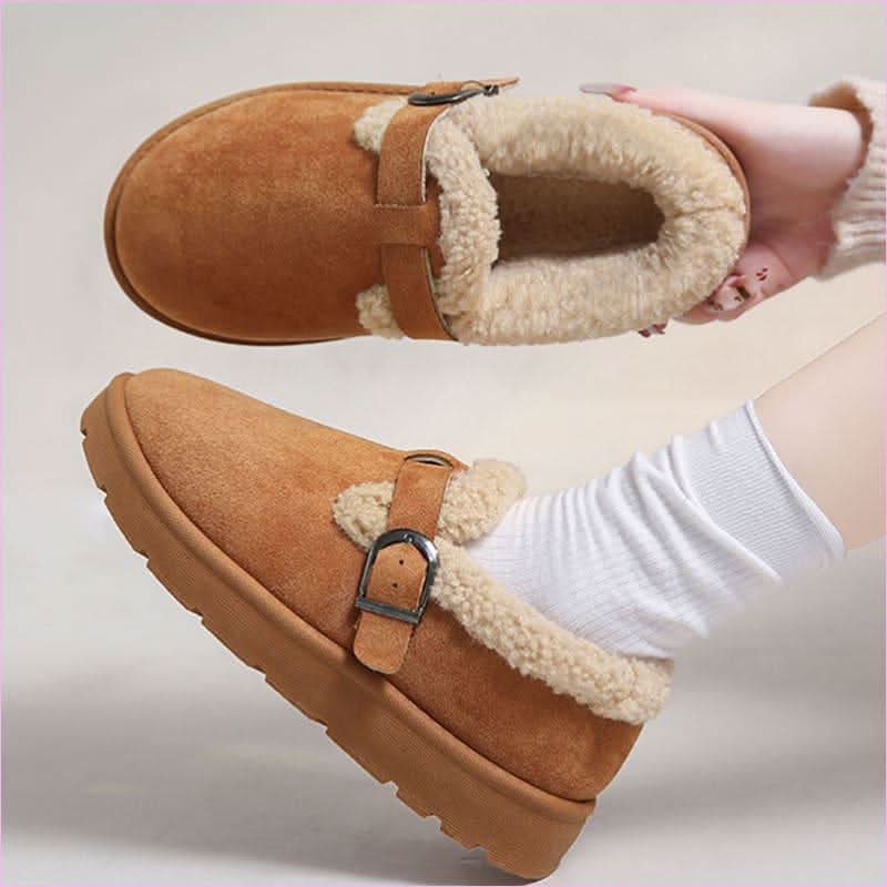 Ladies Thick Sole Fleece-lined Ugg Style Snow Boots for Winter Warmth - Pleasures and Sins