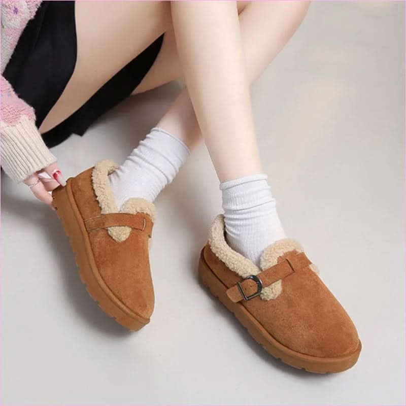 Ladies Thick Sole Fleece-lined Ugg Style Snow Boots for Winter Warmth - Pleasures and Sins