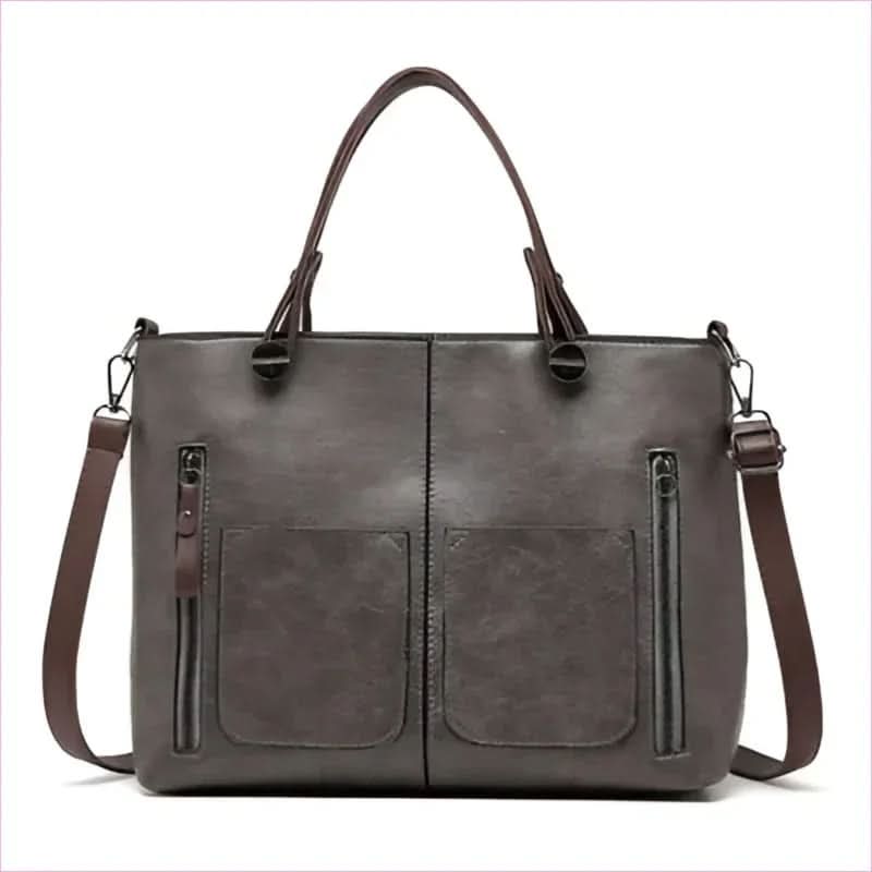 Large Capacity Retro Faux Leather Diagonal Cross Bag for Women - Pleasures and Sins