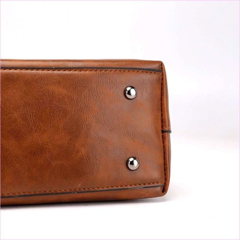 Large Capacity Retro Faux Leather Diagonal Cross Bag for Women - Pleasures and Sins