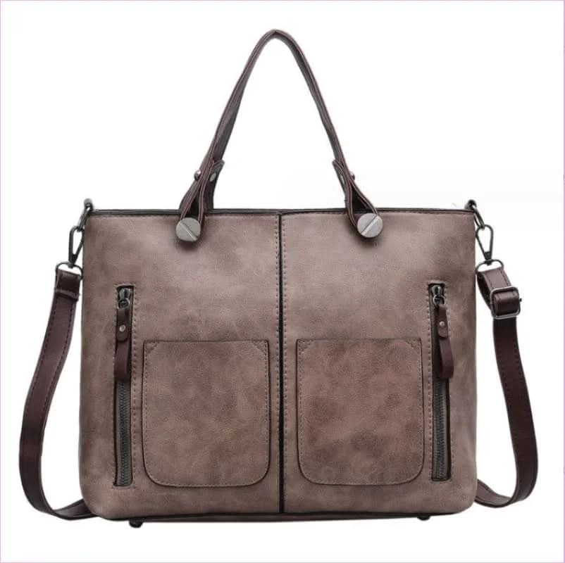 Large Capacity Retro Faux Leather Diagonal Cross Bag for Women - Pleasures and Sins