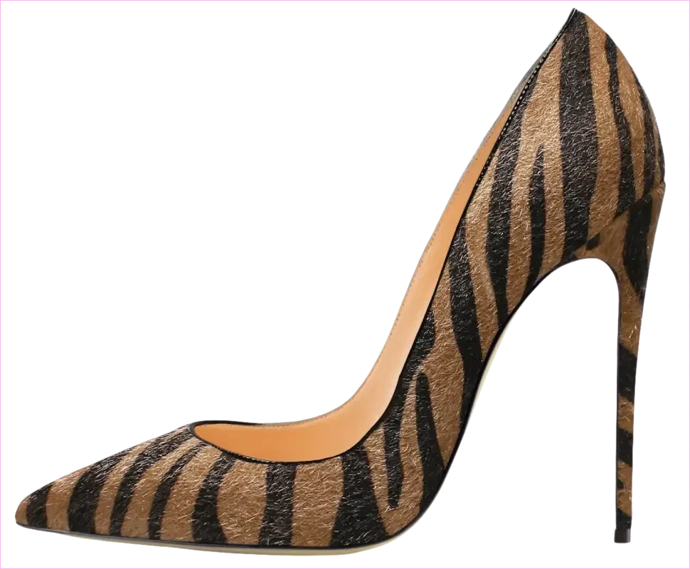 Leopard Print Pointed Toe High Heel Patent Shoes - Pleasures and Sins