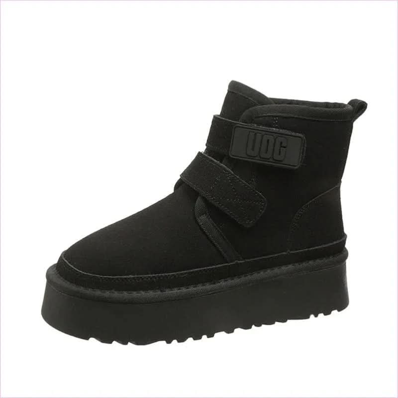 Luxurafur Faux Suede Snow Boots for Women - Pleasures and Sins