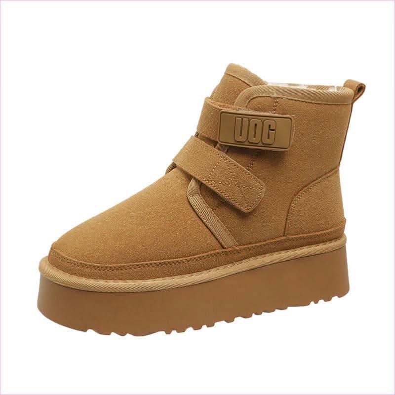 Luxurafur Faux Suede Snow Boots for Women - Pleasures and Sins