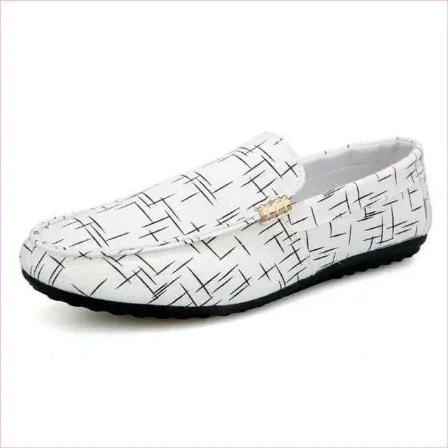 Men Loafers in Light Canvas for Casual Spring Style - Pleasures and Sins