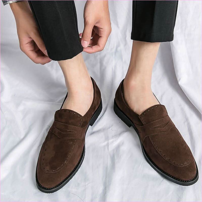 Men's Pointed Toe Casual Suede Moccasins for Everyday Style - Pleasures and Sins