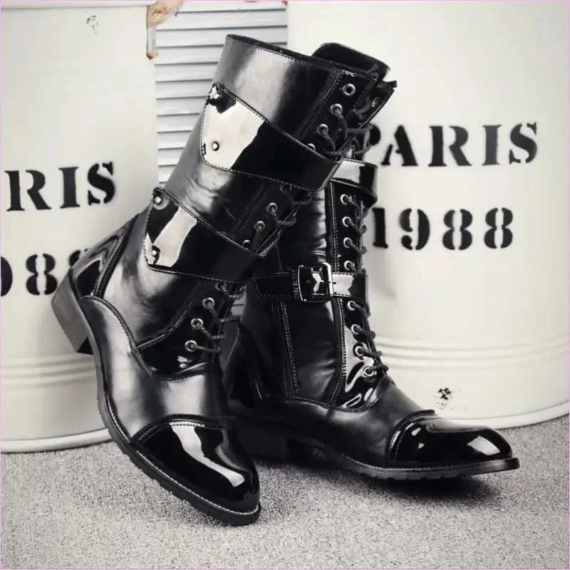 Mens Punk High Leg Boots - Pleasures and Sins