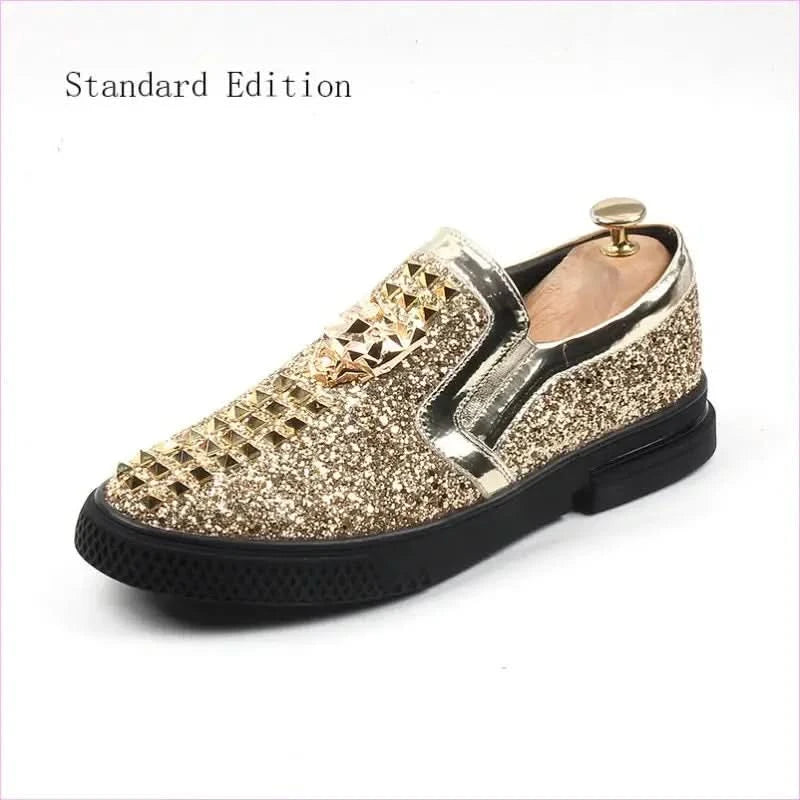 Mens Sequin Wedding Shoes Subtle Stud Detailing Increased Style - Pleasures and Sins